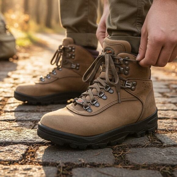 Vintage 90s Nike ACG Hiking Boots Brown Purple Size 8.5 Womens 950406 - Picture 1 of 7